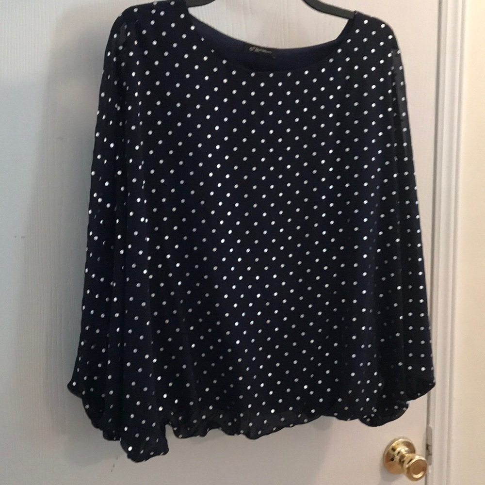 Navy and Silver Top